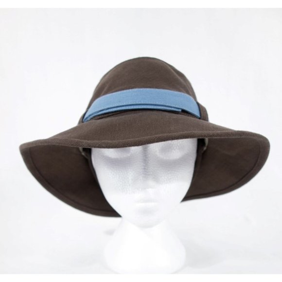 Blue Th9 Broad Brim Hat 
